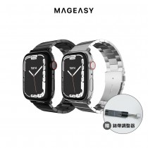 【MAGEASY 魚骨牌】Apple Watch Maestro 不鏽鋼鏈錶帶 金屬錶帶 (附長度調整器)